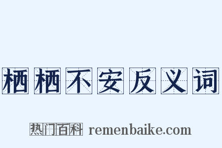 栖栖不安反义词是什么意思的图片